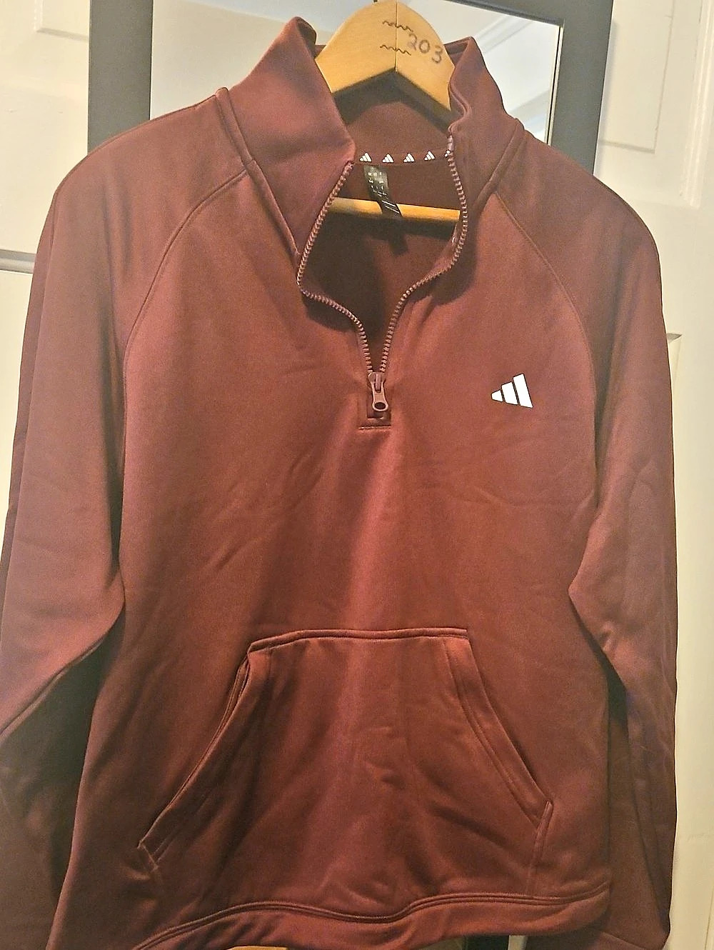 adidas Burgundy Half-Zip Pullover Like New